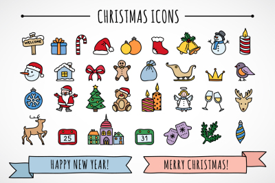Christmas icons &amp; patterns