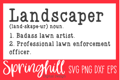 Landscaper Definition SVG PNG DXF &amp; EPS Design Cutting Files