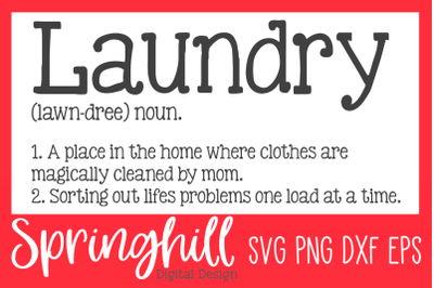 Laundry Definition SVG PNG DXF &amp; EPS Design Cutting Files