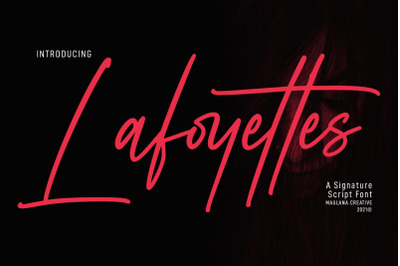 Lafoyettes Signature Script Font