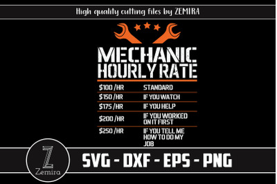 Mechanic Hourly Rate Labor Rates SVG