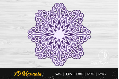 3D Layered Mandala Cut File