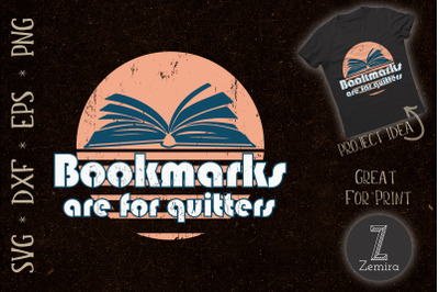 Reading Book Bookmarks Quitters