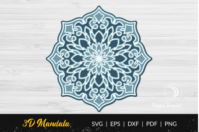 3D Mandala SVG Cut File