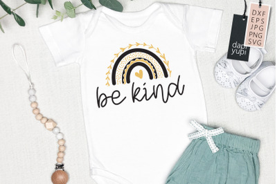 Be Kind Quotes SVG Boho Rainbow SVG