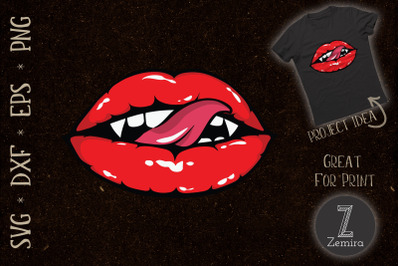 Vampire Lips Halloween SVG