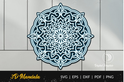 3D Mandala SVG Cut File