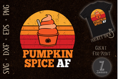 Pumpkin Spice Af Funny Halloween Vintage