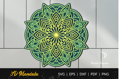 3D Layered Mandala Cut File