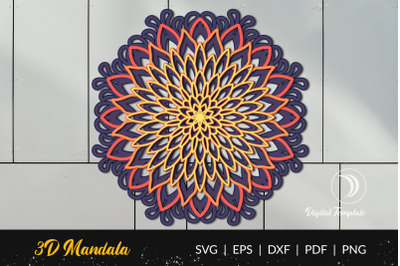 3D Layered Mandala Cut File