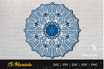 3D Mandala SVG Cut File