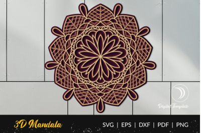 3D Layered Mandala Cut File