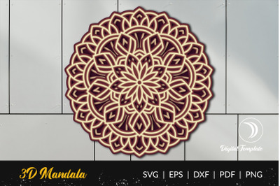 3D Layered Mandala Cut File