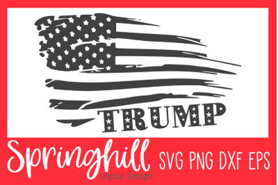 Trump American Flag SVG PNG DXF &amp; EPS Design Cutting Files