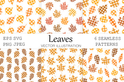 Autumn leaves pattern. Leaves pattern. Leaves silhouette SVG