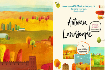 Autumn landscape - poster creator