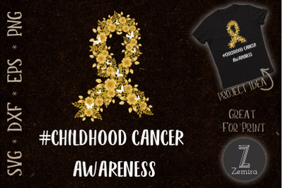 Childhood Cancer Awareness Gold Ribbon