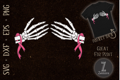 Skeleton Ribbon Breast Cancer Awareness