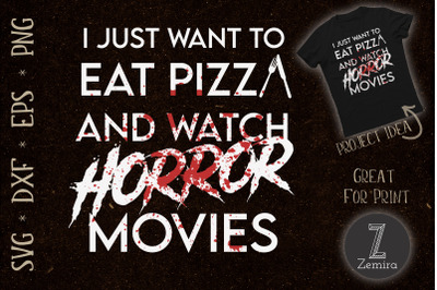 Funny Horror Movie Fan Halloween Pizza