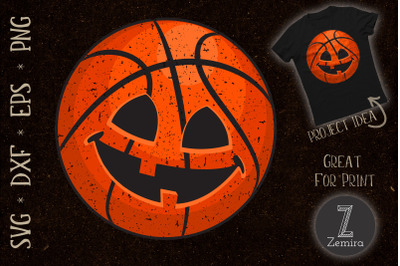 Basketball Pumpkin Vintage Halloween