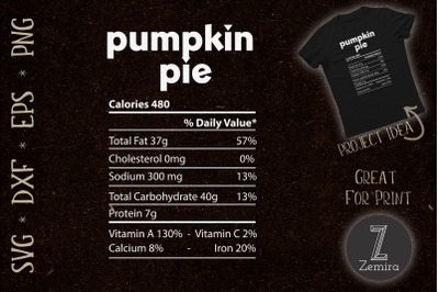 Pumpkin Pie Nutrition Facts Thanksgiving