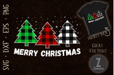 Christmas Tree Santa Xmas Holiday Plaid