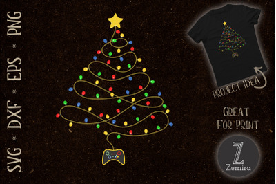 Funny Video Game Christmas Tree Lights