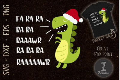 Funny Dinosaur Christmas T Rex Xmas