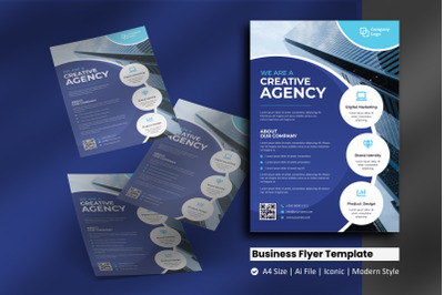 Business Company Round Flyer Template