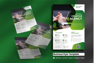 Hexa Green Business Flyer Template