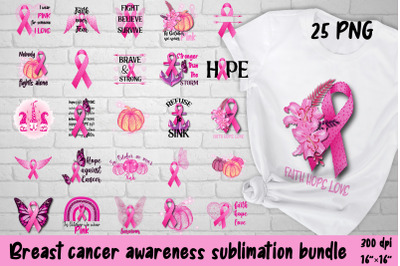 Breast cancer awareness sublimation bundle