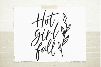 Hot girl fall svg cut file
