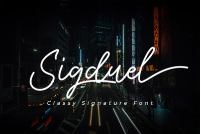 Sigduel | A Stylish Signature Font