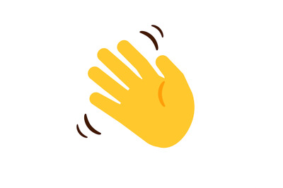 Waving hand. Cartoon moving human hand. Gesture of greeting or goodbye