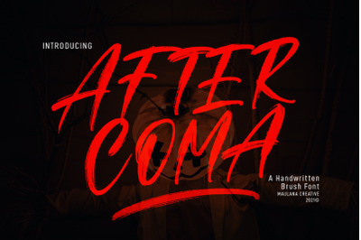 Aftercoma Brush Font