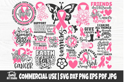 Breast Cancer SVG Bundle, Ribbon Svg, Survivor Svg