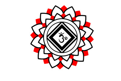 Sahasrara chakra red lotus  svg