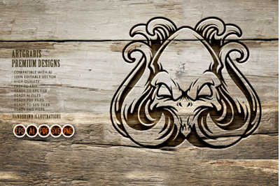 Head Octopus  Silhouette SVG Clipart