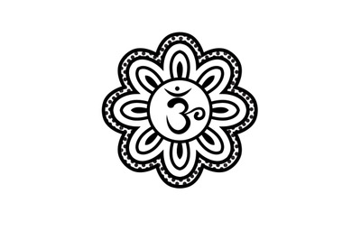 Sahasrara chakra floral  font svg