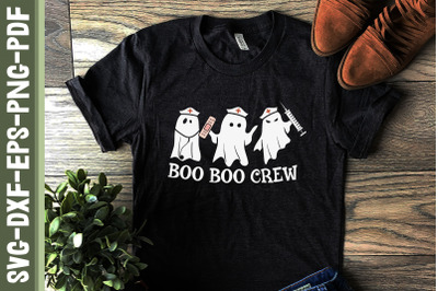 Funny Nurse Halloween Ghost Boo Boo Crew