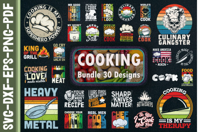 Cooking Bundle. 30 Designs.