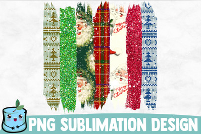 Christmas Brush Strokes Sublimation Design