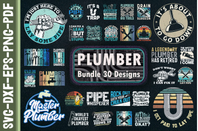 Plumber Bundle. 30 Designs.