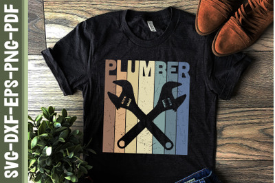 Plumber Skull And Pipe Wrenches