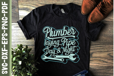 Plumber Laying Pipe Day And Night