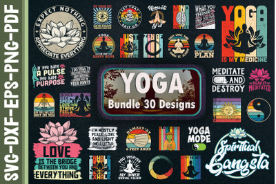 Yoga Bundle. 30 Designs.