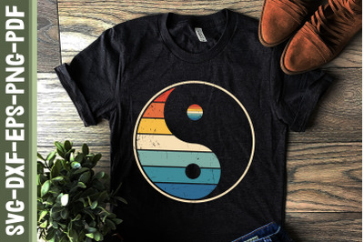 Vintage Yin Yang 80&#039;s Minimalist Retro