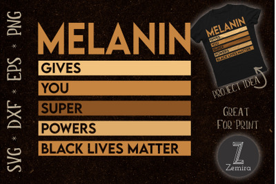 Melanin Give You Super Power Black Pride