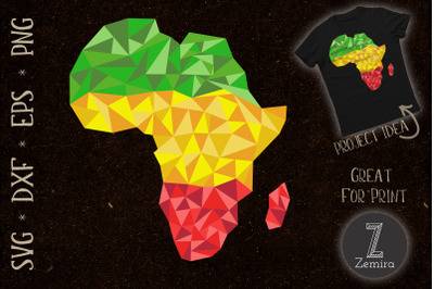 Africa Diamond Africa Flag Black Proud