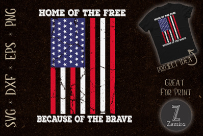 American Flag Veteran Home Of The Free